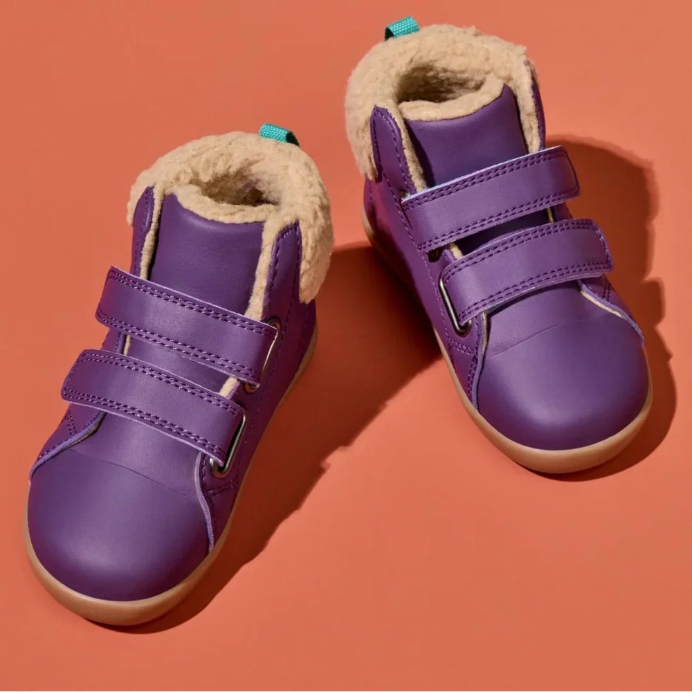 Ten Little Purple Faux-Fur Lined Boots